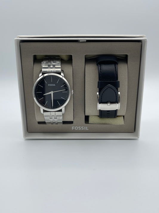 Fossil Men's Watch Luther Three-Hand Interchangeable Strap Gift Set